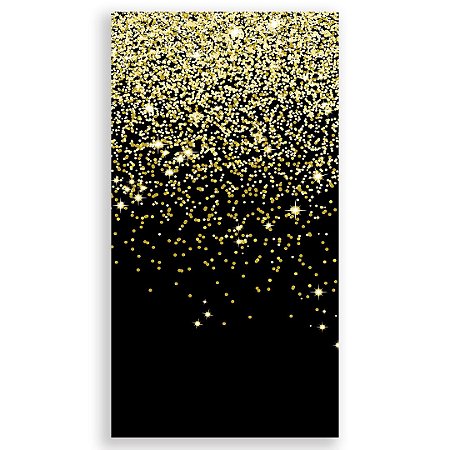 Capa Faixa Lateral Sublimado - Glitter Preto Dourado