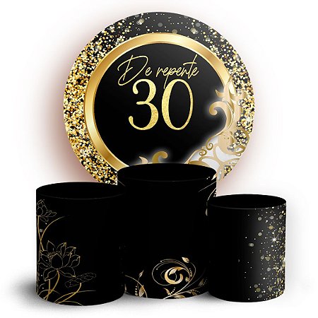 Capas Painel Redondo e Trio Cilindro Sublimado - De Repente 30