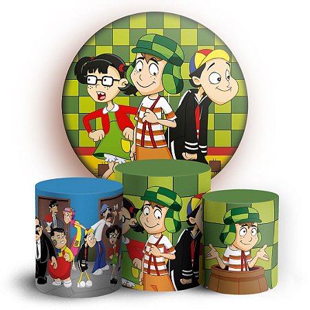 Capas Painel Redondo e Trio Cilindro Sublimado - Chaves