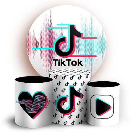 Capas Painel Redondo e Trio Cilindro Sublimado - TikTok