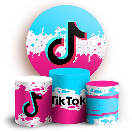 Capas Painel Redondo e Trio Cilindro Sublimado - TikTok