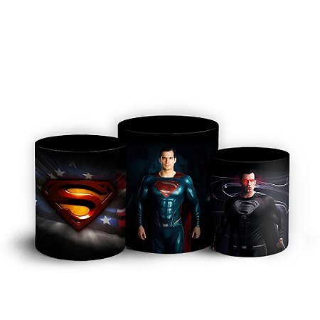 Capas Trio Cilindro Sublimado Vest Facil - Super Homem