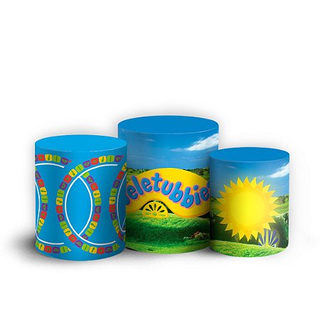 Trio Cilindro - Teletubbies - Sublimado 3D + Elástico