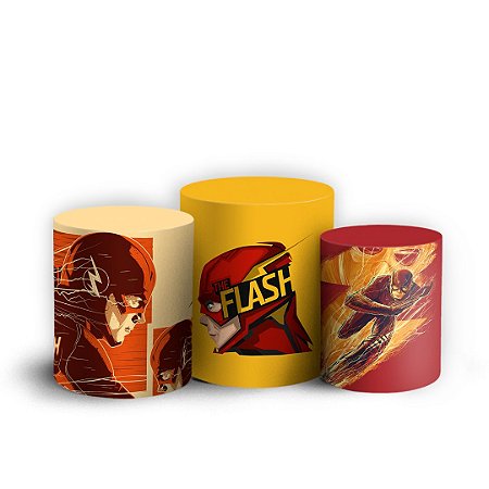 Capas Trio Cilindro Sublimado Vest Facil - The Flash