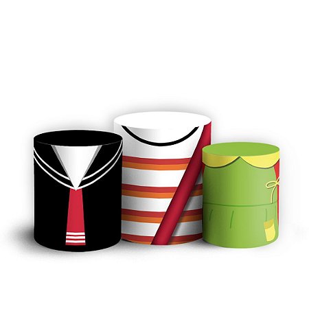 Capas Trio Cilindro Sublimado Vest Facil - Chaves