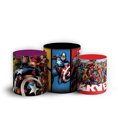 Capas Trio Cilindro Sublimado Vest Facil - Herois