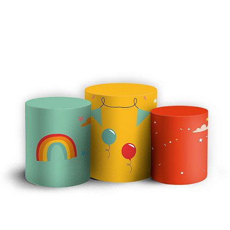 Capas Trio Cilindro Sublimado Vest Facil - Dia das Crianças