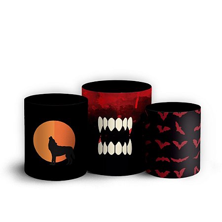 Capas Trio Cilindro Sublimado Vest Facil - Halloween
