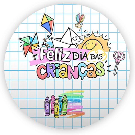 Painel Redondo - Dia das Criancas - Sublimado 3D