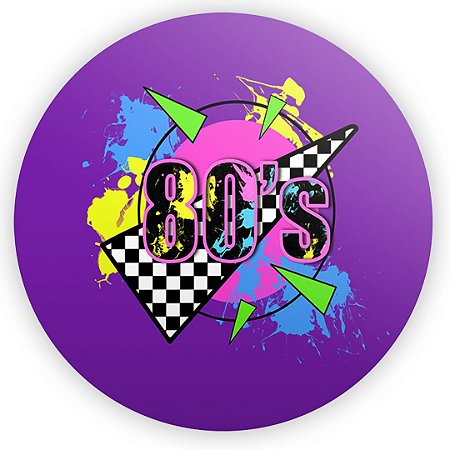 Capa Painel Redondo Sublimado - Anos 80