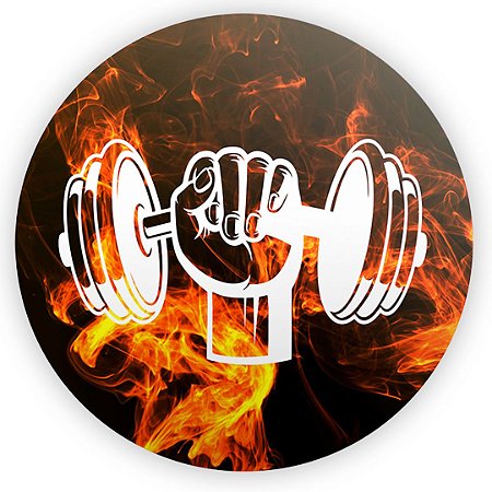 Capa Painel Redondo Sublimado - Academia Preto