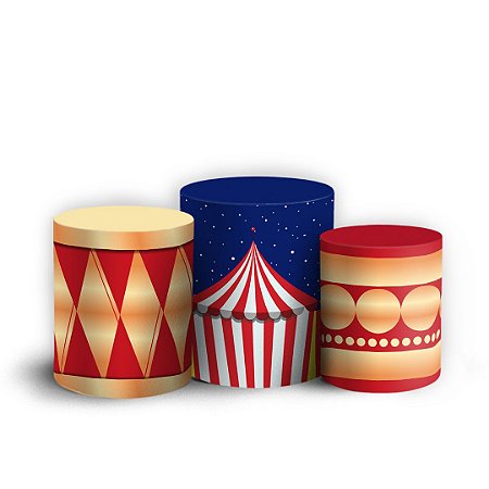 Capas Trio Cilindro Sublimado Vest Facil - Circo