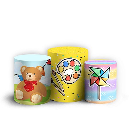 Capas Trio Cilindro Sublimado Vest Facil - Dia das Criancas