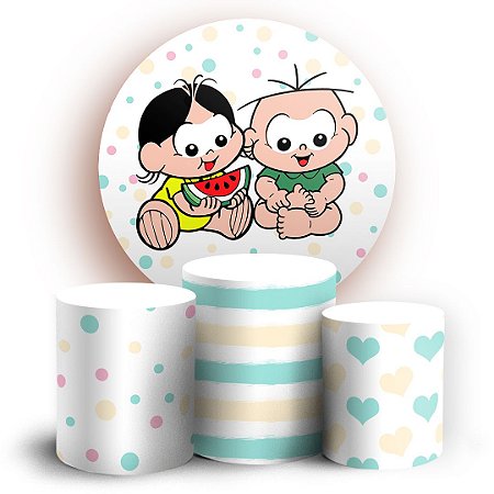 KIT Redondo e Trio -  Turma da Mônica Baby - Sublimado 3D