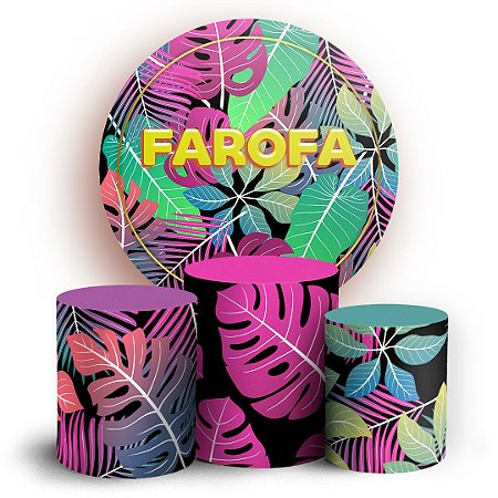 Capas Painel Redondo e Trio Cilindro Sublimado -  Tropical