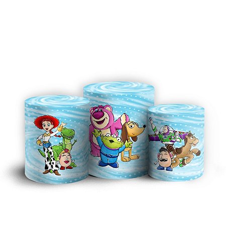 Capas Trio Cilindro Sublimado Vest Facil - Toy Story