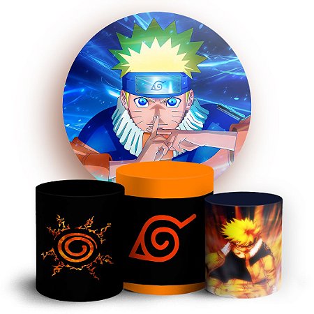 Capas Painel Redondo e Trio Cilindro Sublimado - Naruto