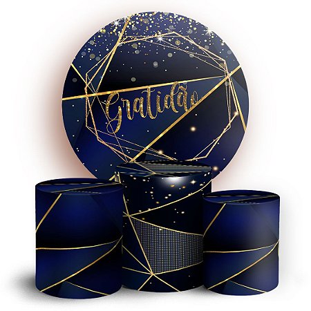 Capas Painel Redondo e Trio Cilindro Sublimado - Gratidão