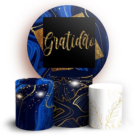 Capas Painel Redondo e Trio Cilindro Sublimado - Gratidão
