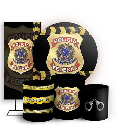 Capas Painel Redondo Trio Cilindro e Faixa Lateral Sublimado - Polícia