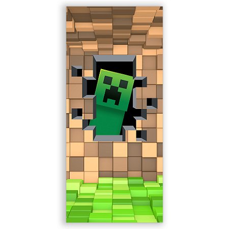 Capa Faixa Lateral Sublimado - Minecraft