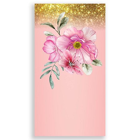 Capa Faixa Lateral Sublimado - Floral Rosa