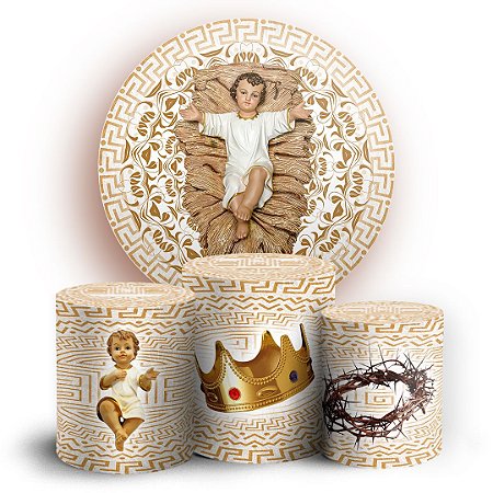 Capas Painel Redondo e Trio Cilindro Sublimado - Jesus