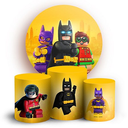 Capas Painel Redondo e Trio Cilindro Sublimado - Lego