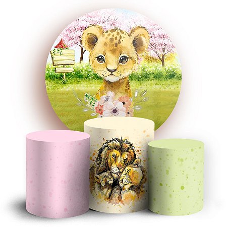 Capas Painel Redondo e Trio Cilindro Sublimado - Leoa