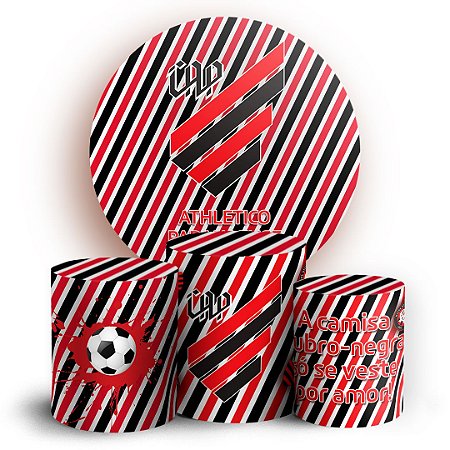 Capas Painel Redondo e Trio Cilindro Sublimado - Athletico PR