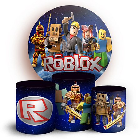 Capas Painel Redondo e Trio Cilindro Sublimado - Roblox