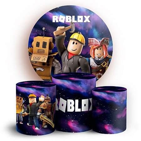 Capas Painel Redondo e Trio Cilindro Sublimado - Roblox