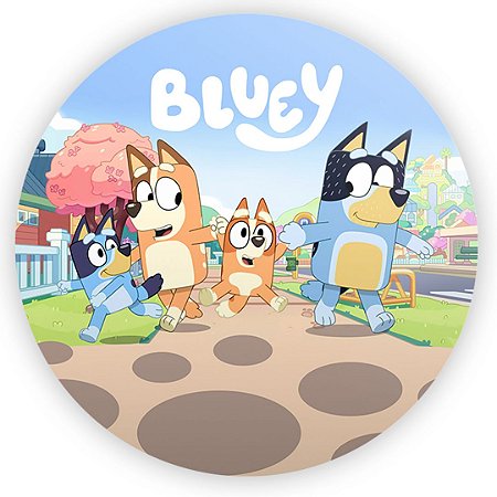 Capa Painel Redondo Sublimado - Bluey