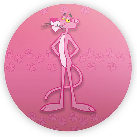 Capa Painel Redondo Sublimado - A Pantera Cor de Rosa