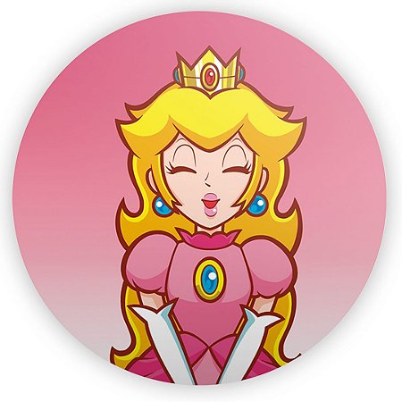Painel Redondo - Princesa Peach Super Mario - Sublimado 3D