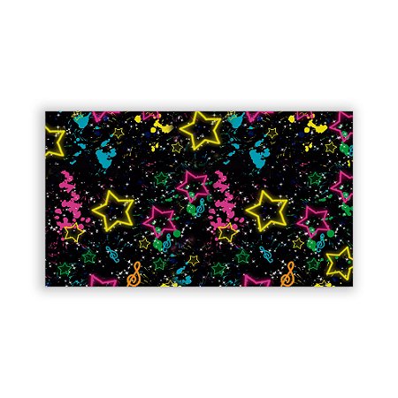 Capa Painel Retangular Sublimado - Estrelas Neon