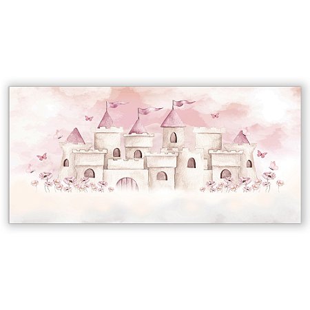 Capa Painel Retangular Sublimado - Castelo Aquarela