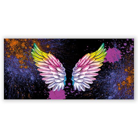 Capa Painel Retangular Sublimado - Asas Neon Grunge