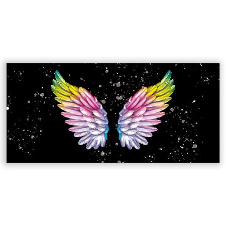 Capa Painel Retangular Sublimado - Asas Neon Grunge