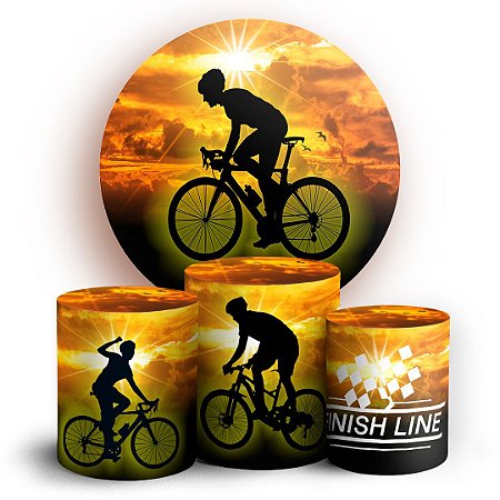 Capas Painel Redondo e Trio Cilindro Sublimado -  Bicicleta