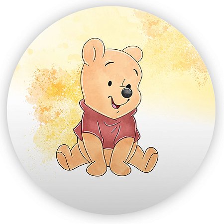 Painel Redondo - Ursinho Pooh - Sublimado 3D