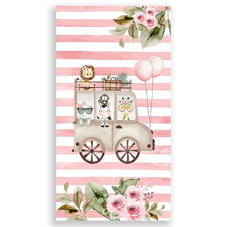 Capa Faixa Lateral Sublimado - Safari Rosa