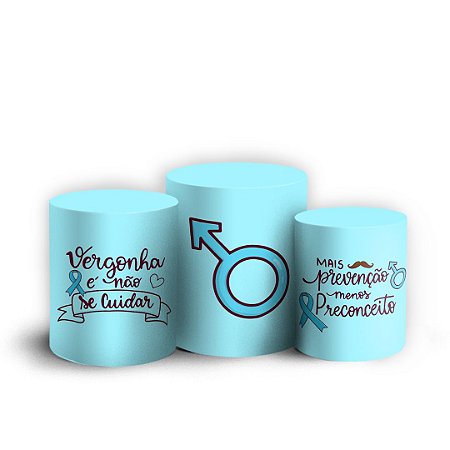 Capas Trio Cilindro Sublimado Vest Facil - Novembro Azul