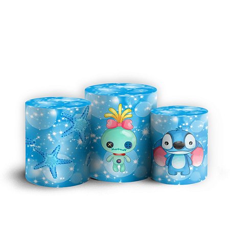 Capas Trio Cilindro Sublimado Vest Facil - Lilo e Stitch