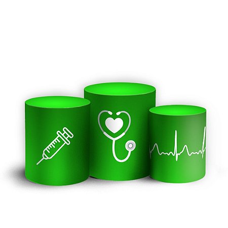 Capas Trio Cilindro Sublimado Vest Facil - Enfermagem