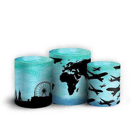 Capas Trio Cilindro Sublimado Vest Facil - Viagem