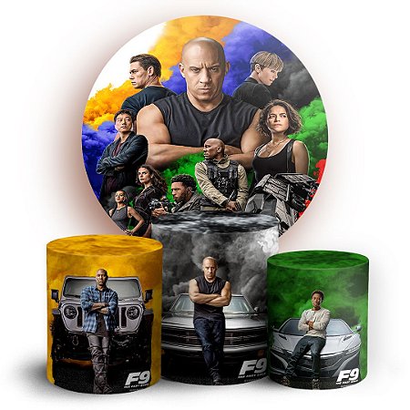 Capas Painel Redondo e Trio Cilindro Sublimado -  Velozes e Furiosos