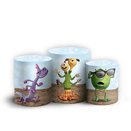 Capas Trio Cilindro Sublimado Vest Facil - Universidade Monstros