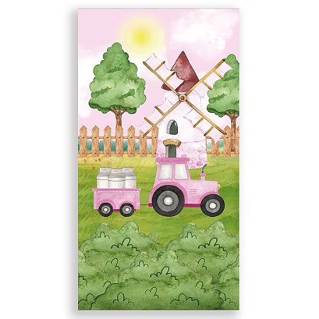 Capa Faixa Lateral Sublimado - Fazendinha Aquarela