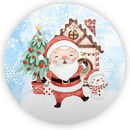 Capa Painel Redondo Sublimado - Natal